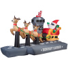 Santa On A Deer Carrier Scene Christmas Inflatable